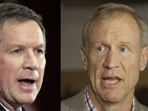 Ohio Gov. John Kasich and Illinois Governor Bruce Rauner. (THE CANADIAN PRESS)