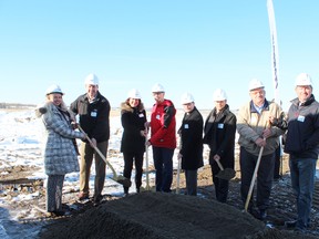 Pembina Pipeline is building a new office in Drayton Valley and a ground breaking ceremony was held on Oct. 12. Pictured above are Pembina Pipeline’s executives and local dignitaries. Pictured below is the site where the new office will be built.