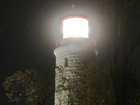 The Point Clark Lighthouse in Huron-Kinloss saw over 4,700 people visit the National Historic Site in 2016. The lighthouse is seen in an overexposed photo taken during an evening last week. (Troy Patterson/Kincardine News and Lucknow Sentinel)
