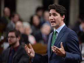 Prime Minister Justin Trudeau answers a question during question period in the House of Commons on Parliament Hill in Ottawa on Tuesday, October 25, 2016. (THE CANADIAN PRESS/Adrian Wyld)