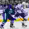Toronto Maple Leafs right wing Ben Smith (18) battles Tampa Bay Lightning centre Vladislav Namestnikov (90)  in Toronto on Tuesday October 25, 2016. Craig Robertson/Toronto Sun/Postmedia Network