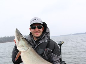 Eric Riley of Ottawa with a thick Rideau River muskie. (Supplied photo)