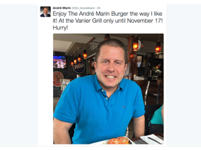 André Marin tweets the beef. TWITTER
