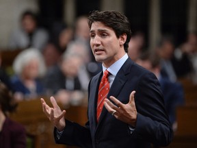 Prime Minister Justin Trudeau answers a question during question period in the House of Commons on Parliament Hill in Ottawa on Wednesday, Oct. 26, 2016. (THE CANADIAN PRESS/Adrian Wyld)