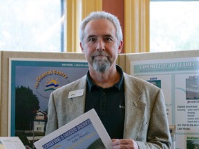 Pat Donnelly, Coastal Science and Stewardship advisor, poses for a photo following his presentation Oct. 20 during the first Lake Huron Municipal Forum at Goderich’s Beach Street Station. (Darryl Coote/The Goderich Signal Star)