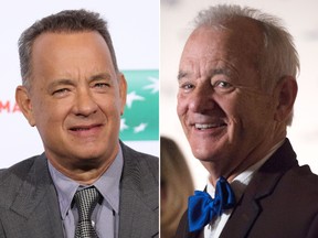 Tom Hanks and Bill Murray. Social media is buzzing about a photo that shows Murray holding a crying baby. In the photo Murray also bares a resemblance to Hanks. (Getty Images)