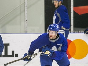 Toronto Maple Leafs Seth Griffith during practice at the MasterCard Centre in Toronto, Ont. on Thursday October 13, 2016. Ernest Doroszuk/Toronto Sun/Postmedia Network