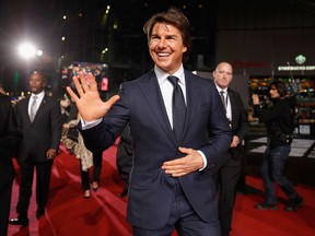 Actor Tom Cruise attends the 'Jack Reacher: Never Go Back' Berlin Premiere at CineStar Sony Center Potsdamer Platz on October 21, 2016 in Berlin, Germany. (Photo by Andreas Rentz/Getty Images for Paramount Pictures)
