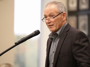 Tim Miller/The Intelligencer 
Jim Pederson, a member of the Hastings County Forestry Working Group, discusses a proposed by-law which would regulate forestry operations in the county on Thursday.