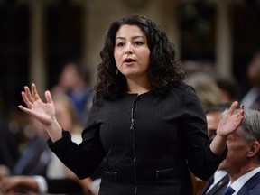 Democratic Institutions Minister Maryam Monsef answers a question during question period in the House of Commons on Parliament Hill in Ottawa on Thursday, October 20, 2016. (THE CANADIAN PRESS/Adrian Wyld)