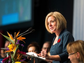 Premier Rachel Notley addresses the United Nurses of Alberta Annual General Meeting on Thursday, October 27, 2016 in Edmonton. Greg  Southam / Postmedia