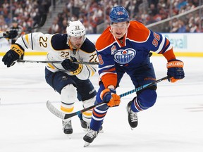 Jesse Puljujarvi advanced his campaign to stay with the NHL club with an assist in Wednesday's game against the Capitals. (Getty Images)