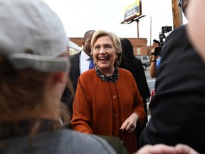 U.S. Democratic presidential nominee Hillary Clinton greets early voters in Greensboro, North Carolina, on October 27, 2016. (JEWEL SAMADJEWEL SAMAD/AFP/Getty Images)