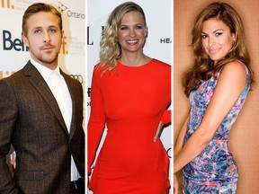 Ryan Gosling, January Jones and Eva Mendes. (PostmediaéGetty file photos)