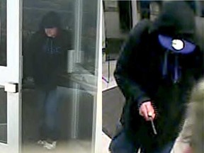 Suspect in an ATM robbery in the east end.