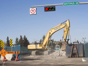 53 Avenue bridge construction.