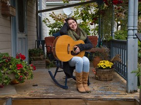 Singer-songwriter Jessica Allossery lives in London, but she?s also at home online, on Sirius XM satellite radio and Saturday, Nov. 5, at the Fireside Grill and Bar where she will play a show. (DEREK RUTTAN, The London Free Press)
