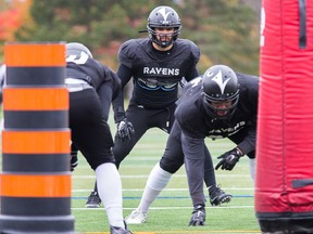 Carleton Ravens linebacker Leon Cenerini. (Wayne Cuddington, Postmedia Network)