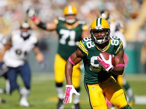 Packers’ Ty Montgomery, primarily a receiver before last week, carried the ball nine times for 60 yards in Week 7. (AP)