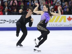 Tessa Virtue and Scott Moir did their ice dance program based on the songs of Prince. (Getty Images)