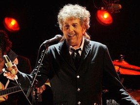 In this Jan. 12, 2012, file photo, Bob Dylan performs in Los Angeles. (AP Photo/Chris Pizzello, File)