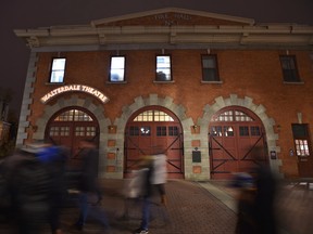 Nadine Bailey hosts ghost tours around Halloween in the Old Strathcona neighbourhood starting outside the Walterdale Playhouse in Edmonton, Friday, October 27, 2016. Ed Kaiser/Postmedia