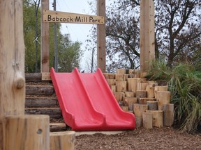 The Natural Playground at Babcock Mill Park, located on Bridge Street, in Odessa. (Steph Crosier/The Whig-Standard)