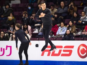 Canadian Patrick Chan knows that if he wants to stay on top, he’ll have keep adding more and more quads to his routine. (The Canadian Press)