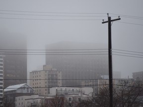 A foggy morning in Edmonton. Shaughn Butts/Postmedia