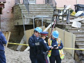 A worker died after a wall collapsed during a renovation at a home in the Beaches (STAN BEHAL, Toronto Sun)