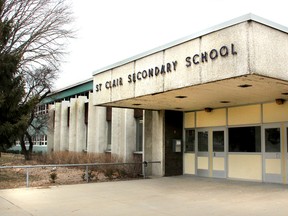 The former St. Clair Secondary School building on Murphy Road in Sarnia is set to receive $16 million in renovations needed to become the permanent home of Great Lakes Secondary School. Provincial funding for the project was announced Monday.
(File photo/Sarnia Observer/Postmedia Network)