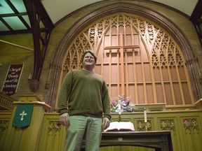 Rev. Jeff Crittenden of Metropolitan United Church in London says a new slate roof and other repairs means the church will be here another 200 years. (DEREK RUTTAN, The London Free Press)