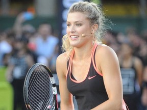 Genie Bouchard attends Nike's "NYC Street Tennis" Event on August 24, 2015 in New York City. (Photo by Brad Barket/Getty Images)