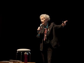 Holocaust-survivor Dr. Eva Olsson speaks to Vermilion residents at Lakeland College's Alumni Hall on Thursday, Oct. 27. Olsson's presentation consisted of her experience in Auschwitz-Belsen, and her mission to eliminate hate in society. Taylor Hermiston/Vermilion Standard/Postmedia Network.