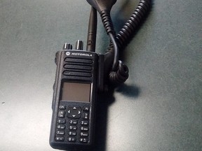A picture of the radio stolen. Photo courtesy of the Strathroy-Caradoc Fire Service.