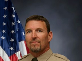 In this undated photo released Tuesday, Nov. 1, 2016 by the Fresno County Sheriff's Office, is Deputy Sergeant Rod Lucas. the 20-year veteran was killed by a bullet in the chest from a colleague's gun in what officials said appeared to be "a tragic accidental shooting." Fresno Sheriff Margaret Mims said that Lucas was having a conversation with a detective about how to carry their backup weapons when the shot was fired that killed him on Monday, Oct. 31, 2016. The incident occurred at a sheriff's office near the Fresno Yosemite International Airport in Fresno, Calif. (Fresno County Sheriff's Office via AP)