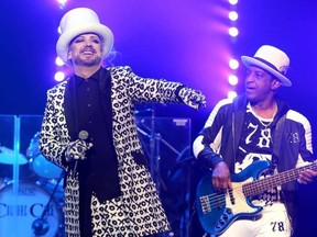 Culture Club's Boy George gets the crowd of a couple of thousand going at TD Place in Ottawa Tuesday (Nov. 1, 2016). Julie Oliver/Postmedia JULIE OLIVER / POSTMEDIA