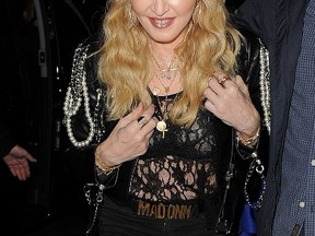 Madonna attends Mert & Marcus: Works 2001-2014 - VIP party at Mark's Club. London.  RV/WENN.com