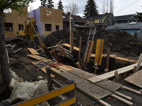 The trench in which a 55-year-old worker died April 28, 2015. (John Lucas/Postmedia)