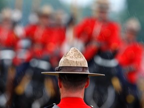 Despite the rainy weather, members of The Royal Canadian Mounted Police (RCMP) Musical Ride performed on Wednesday September 7, 2016 at Morrow Park in Peterborough, Ont. hosted by PARD Therapeutic Riding. Clifford Skarstedt/The Examiner