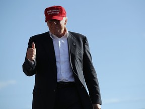 Republican presidential nominee Donald Trump holds a campaign rally the Orlando Amphitheater located at Central Florida Fairgrounds November 2, 2016 in Orlando, Florida. With less than a week before Election Day in the United States, Trump and his opponent, Democratic presidential nominee Hillary Clinton, are campaigning in key battleground states that each must win to take the White House. (Photo by Chip Somodevilla/Getty Images)