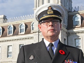 Vice-Admiral Mark Norman, Canadian Armed Forces vice-chief of defence staff, at Royal Military College in Kingston on Wednesday. (Steph Crosier/The Whig-Standard)
