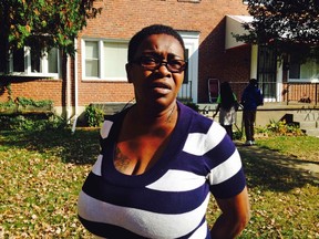 Helen Morgan, mother of Maryland Transit Administration bus driver Ebonee Baker, stands in front of her home in Baltimore, Wednesday, Nov. 2, 2016. Baker was one of five people aboard the MTA bus who died when an oncoming school bus crashed into her bus Tuesday. Morgan said her daughter wanted to be a bus driver since she was a girl and loved the job. (AP Photo/Brian Witte)