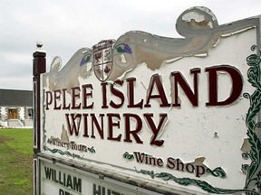 The sign at Pelee Island Winery on Seacliff Drive in Kingsville is shown in this 2005 file photo. (NICK BRANCACCIO / WINDSOR STAR)