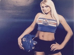 A photo of Laura Colwell, a former member of the Edmonton Oilers Octane cheerleading squad, which is at the base of a lawsuit filed in Edmonton court in October 2016.
