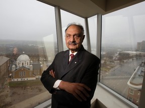Prem Singhmar, owner of the new Hyatt Place Hotel, 9576 Jasper Ave., poses for a photo inside the newly opened hotel, in Edmonton on Thursday Oct. 27, 2016. Photo by David Bloom