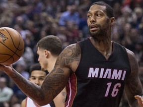 Miami Heat forward James Johnson in Toronto, Ont. on Friday November 4, 2016. (Craig Robertson/Postmedia Network)