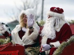 Santa and Mrs. Claus at the 36th annual Santa Claus Parade in Amherstview, Ont. on Saturday November 5, 2016 was a sell out crowd. Steph Crosier/Kingston Whig-Standard/Postmedia Network