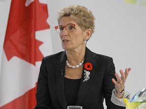 Premier Kathleen Wynne addresses the Ontario Economic Summit in Niagara-on-the-Lake on Friday, Nov. 4, 2016. (Mike DiBattista/Postmedia Network)