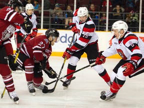 Nifty passing allowed the Ottawa 67’s to jump out early but it wasn’t nearly enough. (Ashley Fraser photos/Ottawa sun)